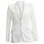 Blazer de un solo botón en viscosa blanca Alexander McQueen Blanco Crudo