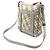 Burberry Schultertasche aus Nova Check Canvas mit metallischem Leder Schwarz Silber Beige Bordeaux - Ansicht 2