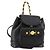 Zaino in pelle nero e oro Gianni Versace Auth BA10433 D'oro