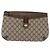 Borsa a Spalla Gucci GG Supreme Web Sherry Line PVC Beige 904 02 026 Auth 172873 - vista 2