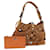 PRADA Borsa a Spalla con Borchie in Pelle Plastica Marrone Argento Auth 172906SAV