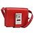 Borsa a Spalla Gancini in Pelle Rossa e Argento di Salvatore Ferragamo Auth BA10529 Rosso