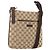Borsa a Spalla GG Canvas Gucci Beige Argento 122793 Auth ep13100