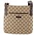 Borsa a Spalla GG Canvas Gucci Beige Argento 122793 Auth ep13100 - vista 2