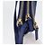 Céline Borsa a Spalla Trio Grande in Pelle Blu Oro Auth ki6539 D'oro - vista 10