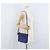 Céline Borsa a Spalla Trio Grande in Pelle Blu Oro Auth ki6539 D'oro - vista 23