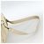 CHANEL Schultertasche aus Kaviarleder Creme Gold CC Auth BA11064 Golden Roh - Ansicht 8