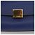 Céline Borsa a mano Trapeze CELINE in pelle scamosciata 2 in 1 blu oro Auth ka2823 D'oro - vista 18
