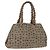 Borsa Tote Salvatore Ferragamo in tela beige oro Auth BA10067