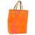 LOUIS VUITTON Sac Reade MM Monogram Vernis Fluo Orange Rose M91902 Auth LNZ356
