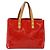 LOUIS VUITTON Monogram Vernis Reade PM Borsa a Mano Rossa M91088 LV Auth LNZ297 Rosso - vista 2