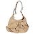 SAINT LAURENT Borsa a Spalla Pelle Beige Oro Auth 172811V D'oro