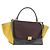 Céline Borsa a mano Trapeze CELINE in pelle scamosciata 2 in 1 grigia oro Auth ep13043 Marrone D'oro