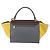Céline Borsa a mano Trapeze CELINE in pelle scamosciata 2 in 1 grigia oro Auth ep13043 Marrone D'oro - vista 2