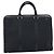 Borsa da lavoro Burberry Black Label in nylon nero e argento Auth ka2647 - vista 2