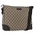 Borsa a Spalla GG Canvas PVC Beige Argento Gucci 110054 Auth 172689