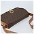 Céline Borsa a Spalla in Tela Macadam CELINE in Pelle PVC Marrone Oro Auth LNZ086 D'oro - vista 6