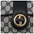 Gucci Borsa a Spalla GG Supreme in PVC Navy Gold Auth ep13495 D'oro Blu navy - vista 14
