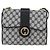 Gucci Borsa a Spalla GG Supreme in PVC Navy Gold Auth ep13495 D'oro Blu navy - vista 2