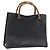 Borsa Tote in Pelle Gucci Bamboo Nera Oro 002 0260 Auth ep13352 Nero D'oro