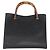 Borsa Tote in Pelle Gucci Bamboo Nera Oro 002 0260 Auth ep13352 Nero D'oro - vista 2