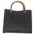 Borsa Tote in Pelle Gucci Bamboo Nera Oro 002 0260 Auth ep13352 Nero D'oro - vista 3