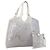 LOUIS VUITTON Borsa Plage Via Epi in Vinile Pelle Trasparente Bianca M92153 LV Auth ka2814 Bianco