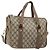 Gucci Borsa GG Supreme Web Sherry Line PVC 2 vie Beige Oro 41 02 039 Auth 173119 D'oro