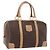 Céline Borsa Boston in tela Macadam CELINE in pelle PVC marrone e oro Auth mr2011 D'oro