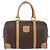 Céline Borsa Boston in tela Macadam CELINE in pelle PVC marrone e oro Auth mr2011 D'oro - vista 13