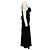 Schwarzes Seidensatin Abendkleid von Alexander McQueen - Ansicht 2