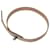 Hermès Hermes Kelly Choker Necklace Silvery Beige Leather Metal