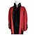Yves Saint Laurent Cappotto lungo in suede rosso con fodera in pelliccia nera e lacci Nero