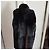 Yves Saint Laurent Cappotto lungo in suede rosso con fodera in pelliccia nera e lacci Nero - vista 6
