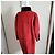 Yves Saint Laurent Cappotto lungo in suede rosso con fodera in pelliccia nera e lacci Nero - vista 8