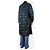 Autre Marque Blauer Lurex-Jacquard-Mantel - Größe UK 12 - Ansicht 2