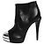Chanel Black leather platform boots - size EU 39