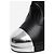 Chanel Black leather platform boots - size EU 39 - view 5