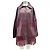 Autre Marque Bordeauxfarbene Lederjacke mit Fransen