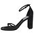 Saint Laurent Schwarze Wildleder-Absatzsandalen - Größe EU 40,5