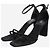 Saint Laurent Schwarze Wildleder-Absatzsandalen - Größe EU 40,5 - Ansicht 2
