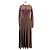 Temperley London Woll Maxikleid Khaki Rosa