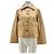 Autre Marque MALINA Lederfischjacke Beige Größe 36