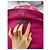 Autre Marque Abrigo de cuero con estampado de cocodrilo rosa - vista 5