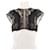 Autre Marque Top de encaje de algodón Negro