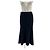 Autre Marque Falda larga negra de lana talla 10 UK Negro