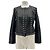 Giacca in pelle con borchie L'Agence nera Nero