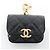 Portachiavi in pelle nera Chanel Nero - vista 2
