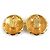 Orecchini a clip in metallo dorato Chanel Coco Mark D'oro - vista 5