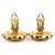 Orecchini a clip in metallo dorato Chanel Coco Mark D'oro - vista 6